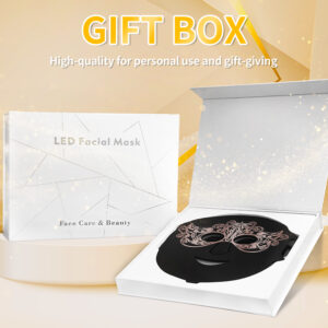 Premium white gift box for LED facial mask set.